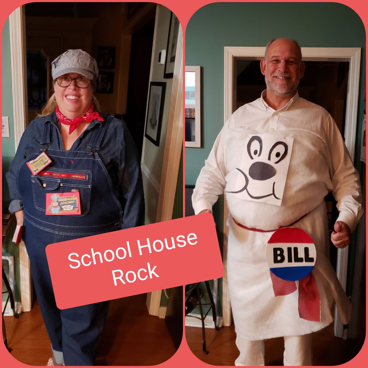 Happy Halloween try not to sing the tunes..School House Rock...I'm Just Bill on Capitol Hill and Conjunction Junction engineer.