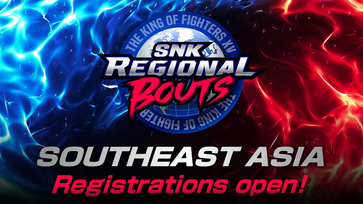 SNKPofficial's tweet image. 【KOF XV】
Registration for the Southeast Asian SNK REGIONAL BOUTS tournament will end at 1PM SGT on Nov 5th!
Register now before it's too late!

start.gg/tournament/kof…

#KOFXVSRB #KOF15 #KOFXV