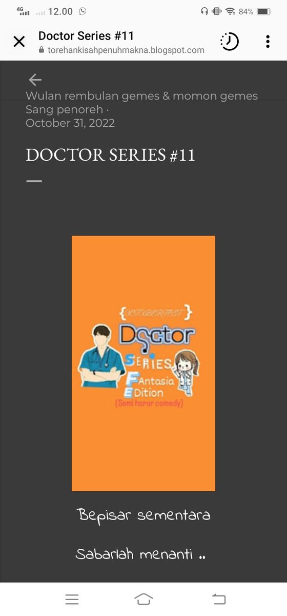 SangPenoreh's tweet photo. https://t.co/eBGSipdM1V
Doctor Series # 11(End)
Selamat membaca https://t.co/rrJ8fdda1A