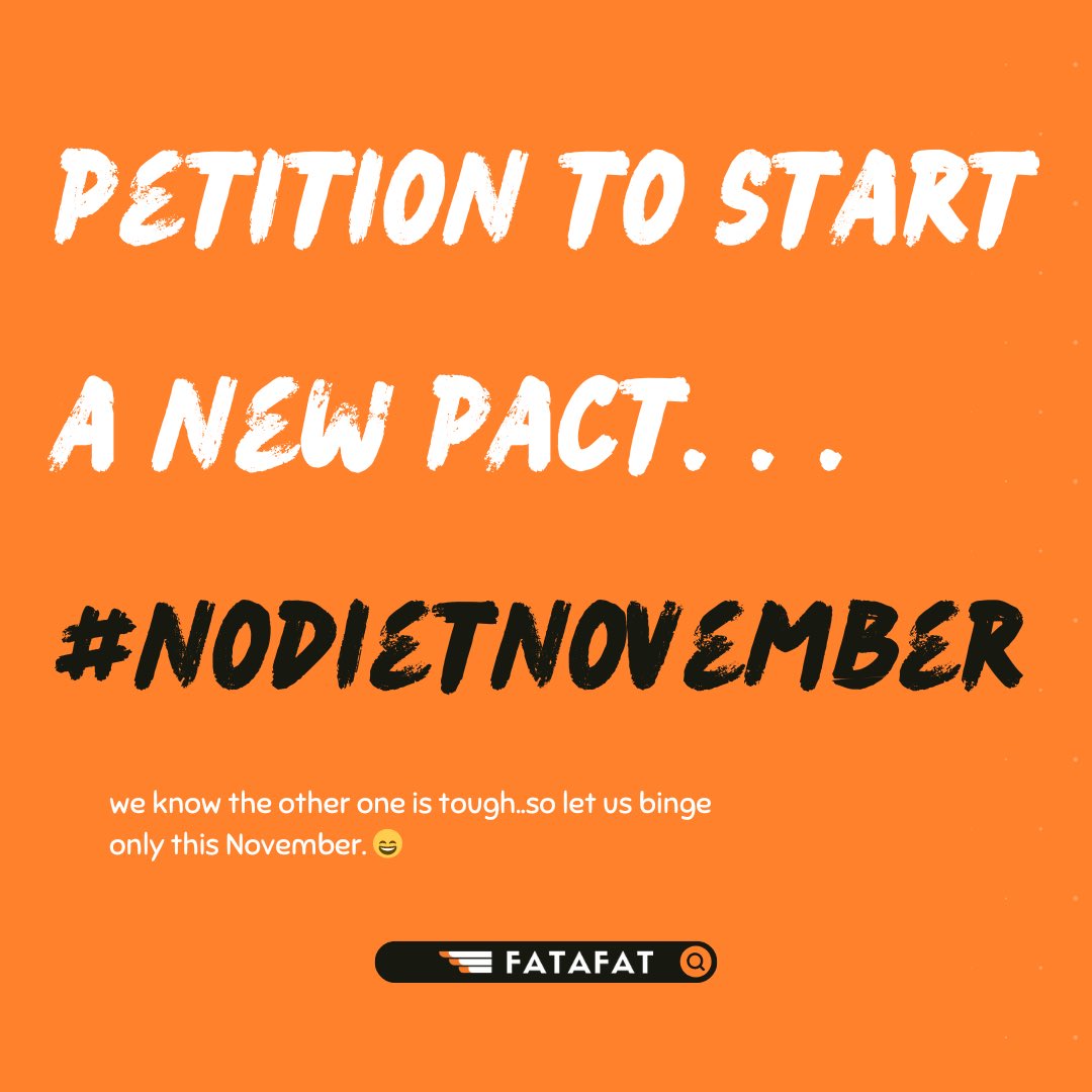 FatafatMe's tweet photo. Are you in..? Or wanna try your luck in other November pacts? 😝

Follow @FatafatMe 
#NoNutNovember #NoBall #Halloween #NoShaveNovember #NoDietNovember #fatafat #Halloween2022 https://t.co/g555mB98aJ