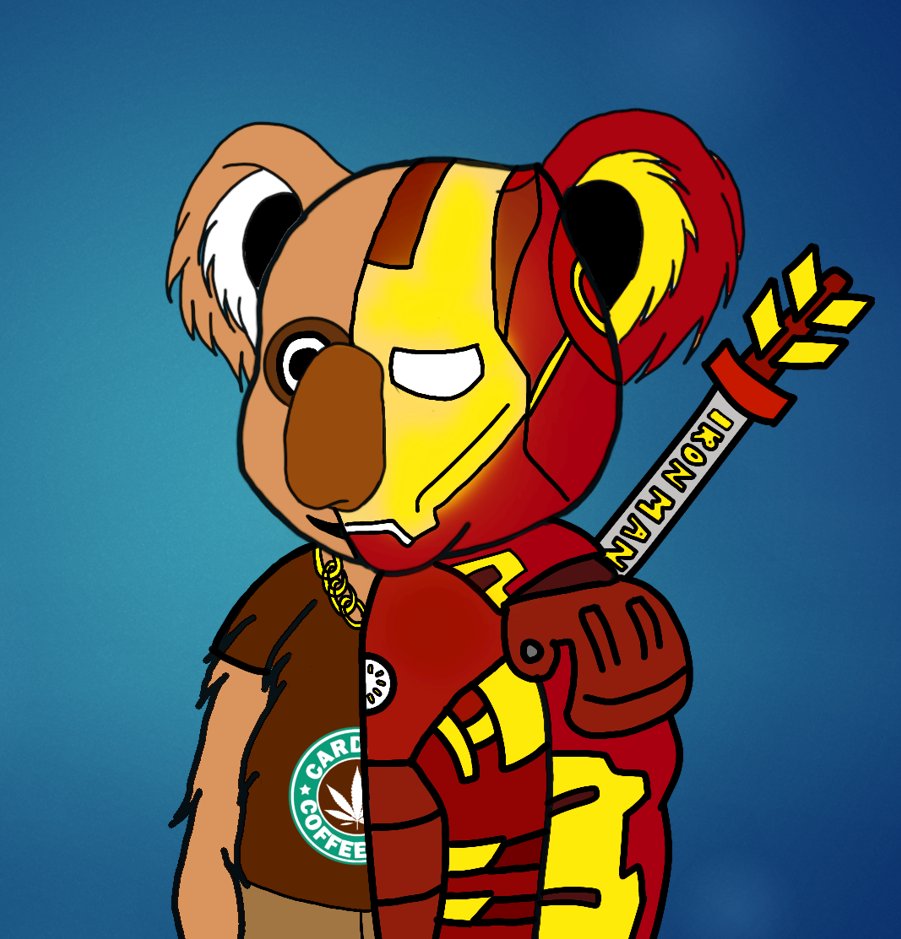 Zero101395's tweet photo. Koala loves Iron Man, that's why he customed one.
Hope you like it @CardanoCoffeeSp
Happy Halloween
#StonerFest https://t.co/CttaP210fd