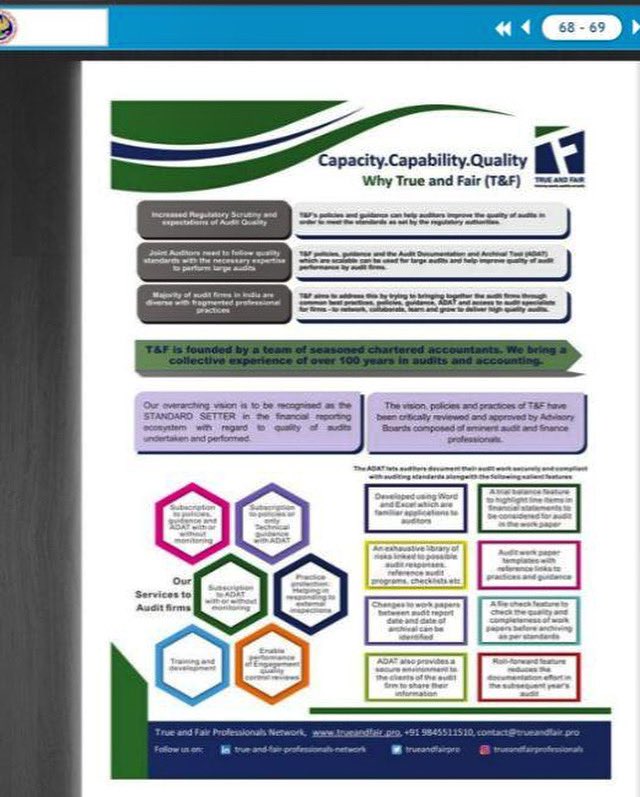 TrueAndFairPro's tweet photo. Check out our first advertisement in ICAI journal- November edition! #excited #charteredaccountant https://t.co/kLDqGiuYTl
