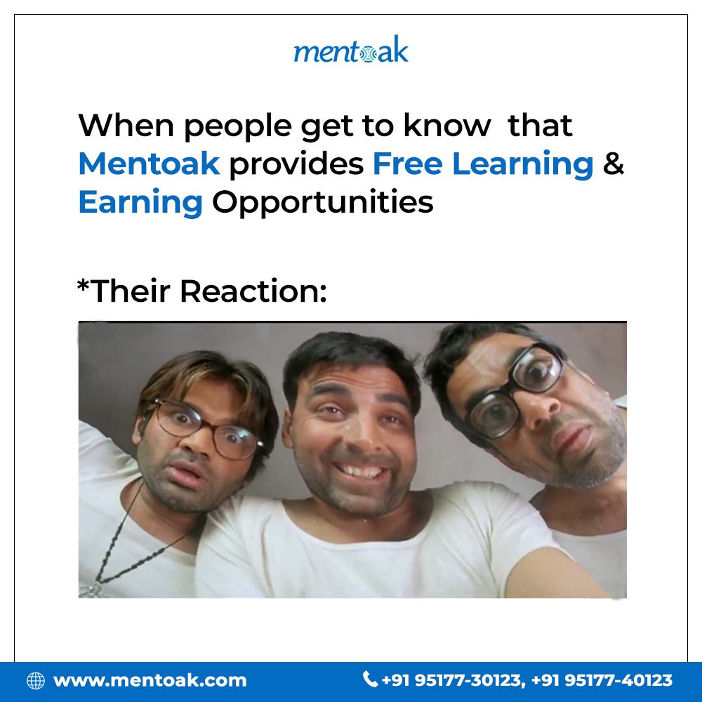 mentoakofficial's tweet photo. What was your reaction after knowing that Mentoak provides Free learning and Earning. Comment an emoji below.

#Mentoak #Learning #Knowledge #Iamgenious #Education #Learningplatform #studies #mentoak #knowledgesharing #educationaltips #learnwithmentoak #Freelearning #Earning https://t.co/tbYjiyjCzz