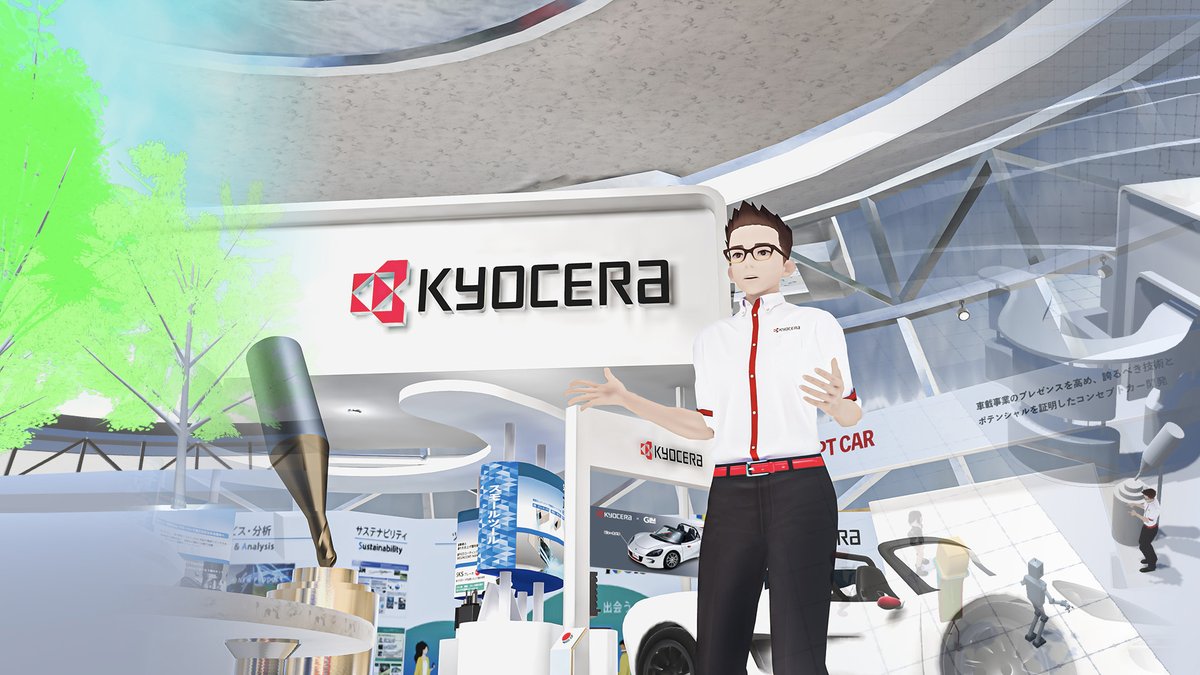 KYOCERA_TOOL's tweet photo. JIMTOF2022に出展します！

期間中に、とっておきのメタバース展示会をVRChat上で行います！🥽

期間：11/8(火)~11/13(日) 17:00~23:00
参加方法は「VRChatID: kyocera1にJoin」です。

なお、JIMTOF会場の京セラブース内にはメタバース体験コーナ���もご用意。皆さまのご参加をお待ちしております。 https://t.co/zqFBZxpI9Q
