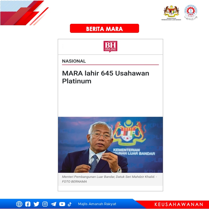 maragov's tweet photo. #BeritaMARA
MARA lahir 645 Usahawan Platinum β Berita Harian
https://t.co/oeolzcanbu
MARA lahir 645 usahawan kategori platinum β Malaysia Post
https://t.co/ihFhdphDRq
#mara #amanahrakyat #UsahawanMARA #KPLB #luarbandarsejahtera https://t.co/dRNHB5ifpE