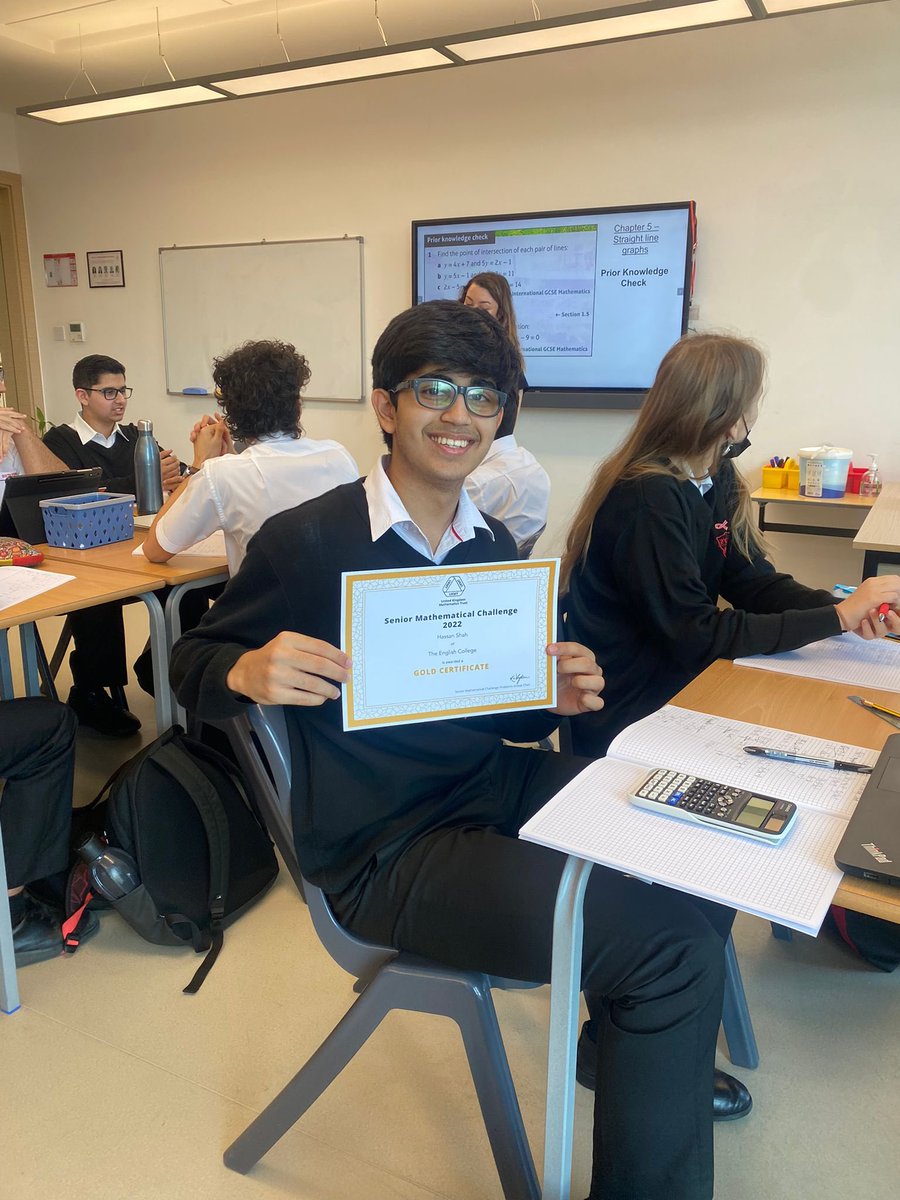 ECDubai_Maths's tweet photo. Congratulations to those who stayed after school to participate in the @UKMathsTrust Senior Challenge. A big well done to Georgia (Y12) who achieved best in the school, even beating Y13! #challenge #competition #ukmt #seniorchallenge #problemsolving #collabuae #aspire https://t.co/VwPclI3LX8