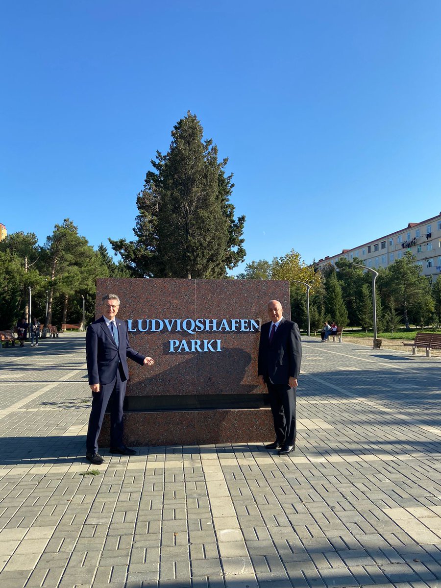 GerAmb_Baku's tweet image. My first visit to #Sumgait, twin city of
@ludwigshafen_de since 45 years. A partnership that has developed into friendship. Thanks to Governor Zakir Farajov for his great hospitality!