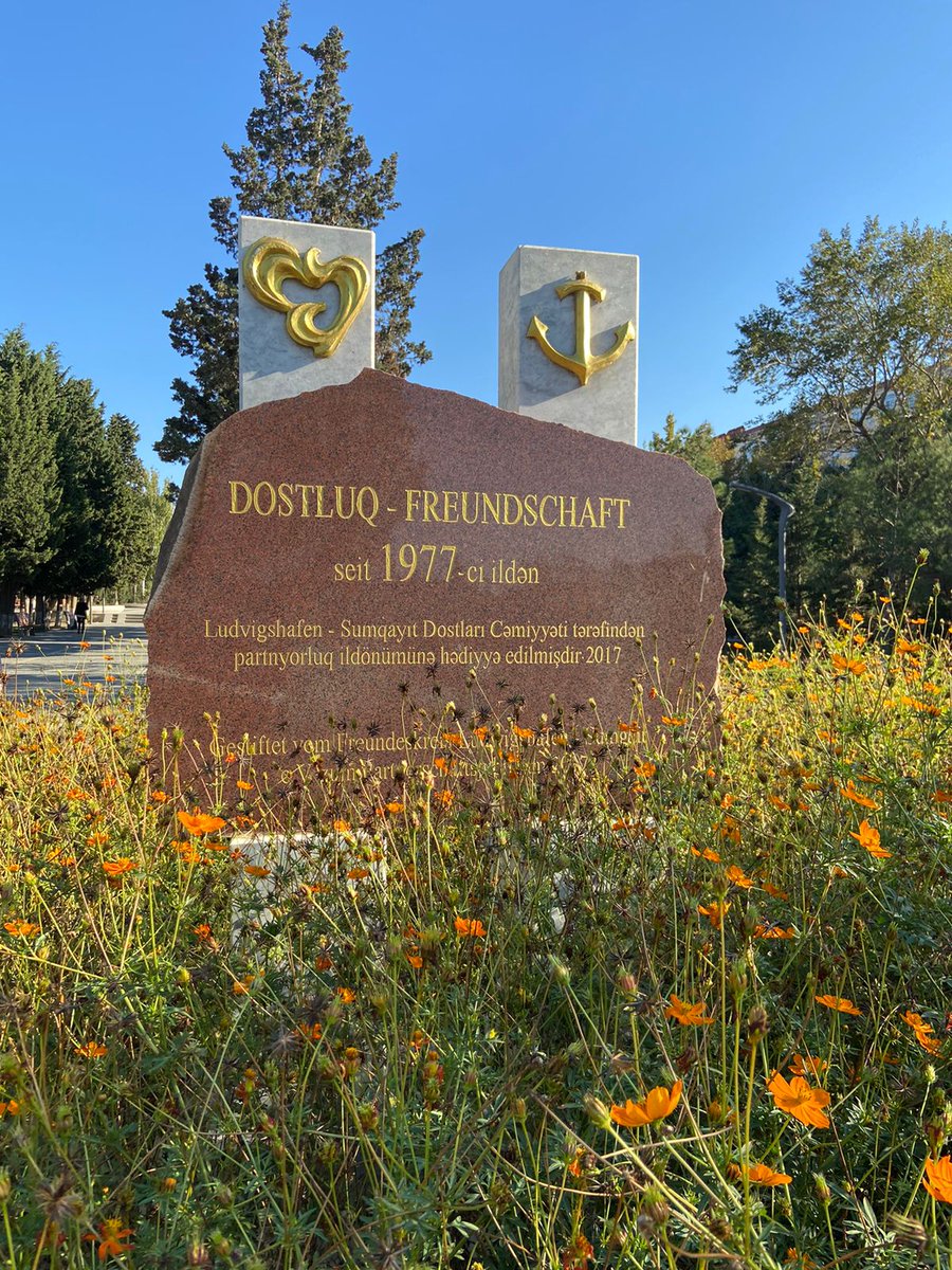 GerAmb_Baku's tweet image. My first visit to #Sumgait, twin city of
@ludwigshafen_de since 45 years. A partnership that has developed into friendship. Thanks to Governor Zakir Farajov for his great hospitality!