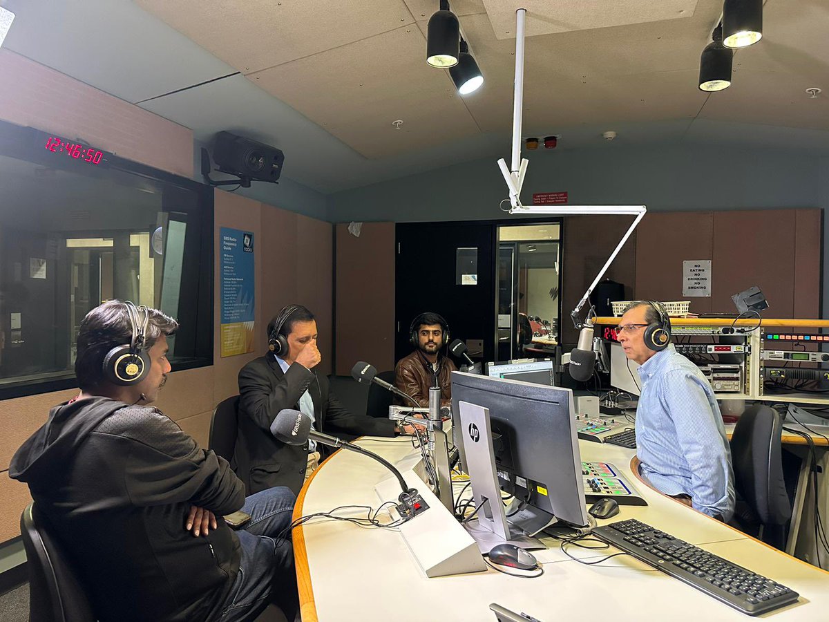 anussaeed1's tweet photo. It's an honour to visit Australia State News Network “SBS”.
Had a wonderful &amp; learning experience there. 
Thanks for Inviting @alavisydney &amp; @AfnanMalik1
@SBSNews @faizanlakhani @hashmi_shahid https://t.co/YwmPYJ1epE