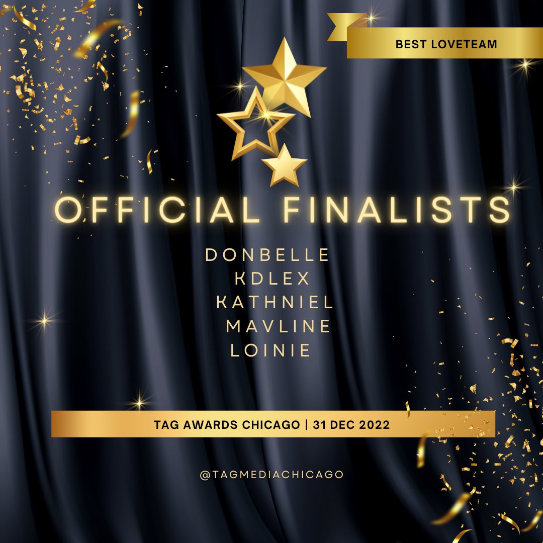 tagmediachicago's tweet photo. The Filipino-American community here in Chicago proudly present to you 2022's OFFICIAL FINALISTS for our 3rd Annual TAG AWARDS CHICAGO.

CATEGORY: BEST LOVETEAM (PH)

VOTING MECHANICS
Jury Votes = 80%
Online Votes = 20%

VOTING PERIOD: Nov 1 to Dec 25, 2022 #tagawardschicago https://t.co/5mkO27rKnb