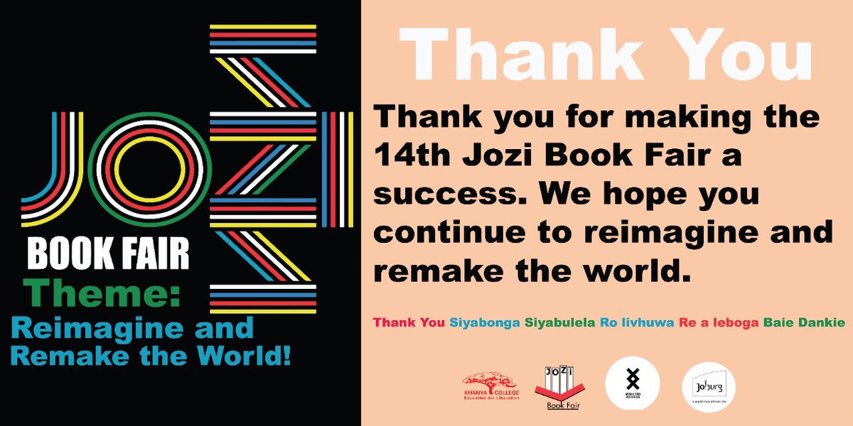 Jozibookfair's tweet photo. Thank you!!! https://t.co/HDhtKhwkxG