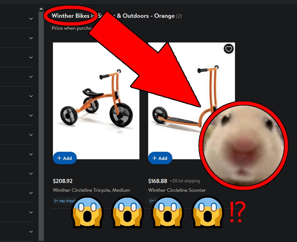 TacoBellNE_'s tweet photo. Wtf, why is walmart "selling" the winther Bike!? 😱 https://t.co/xFEFo3DIzR
