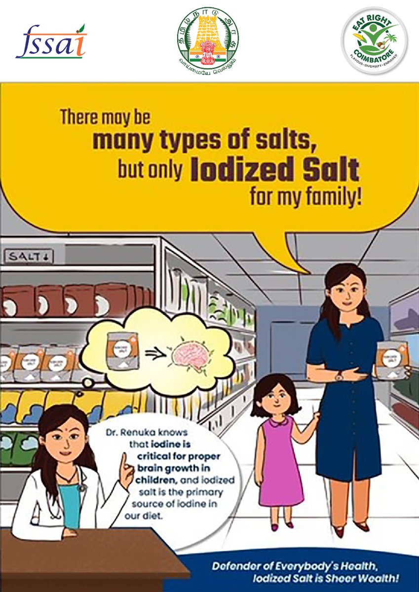 eatright_cbe's tweet photo. Only Iodized !!
.

.

#eatright #eatrightindia #fssai #Eatrightcoimbatore #coimbatorelife #cbe #salt #iodized #healthylife https://t.co/0pDkJDHFEN