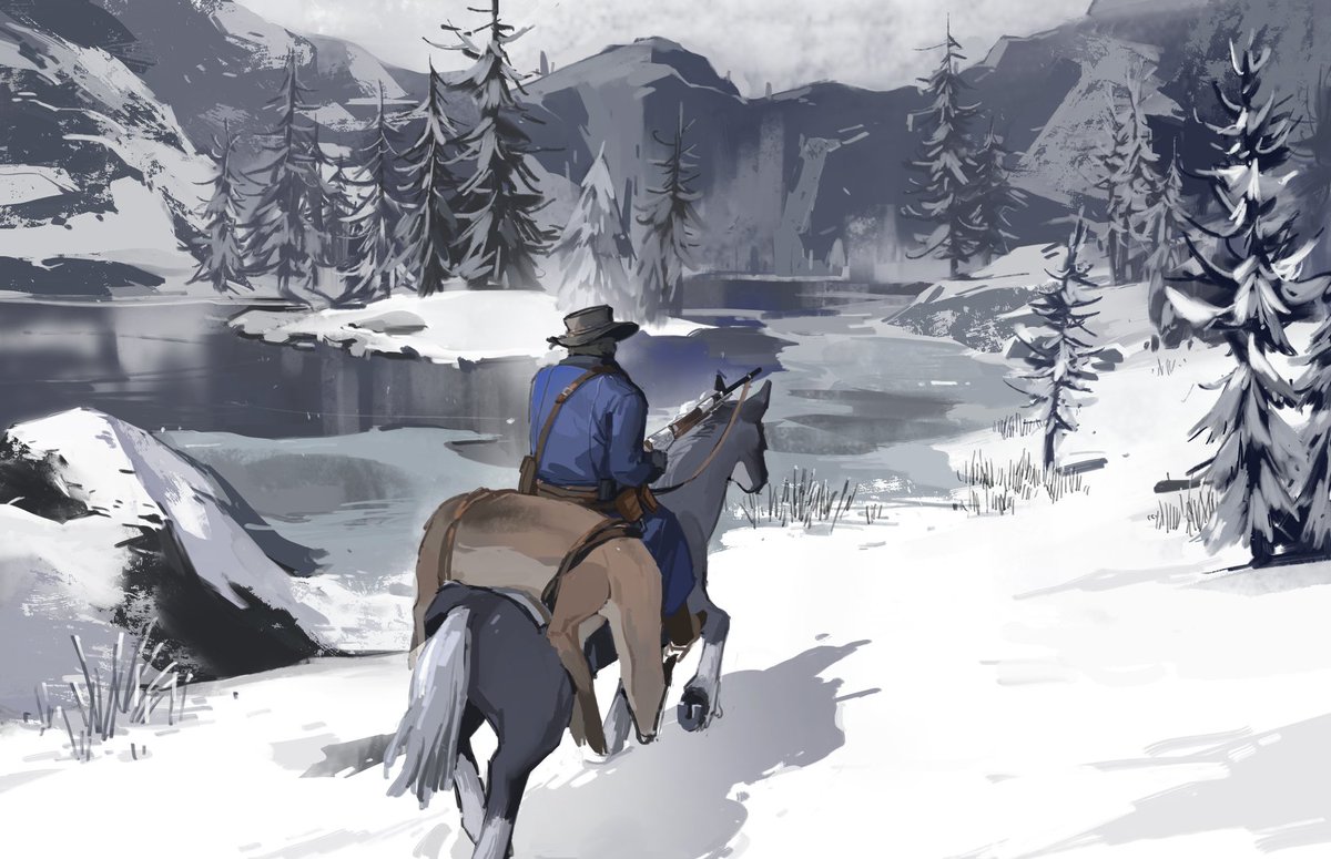 #RedDeadRedemption2 #arthurmorgan 
I draw based on this photo:
x.com/arthurmdaily/s…
<a href="/arthurmdaily/">daily arthur morgan</a> Sorry I draw whitout you agree,if you mind I'll delete.
and P2 based on vedio game,not original