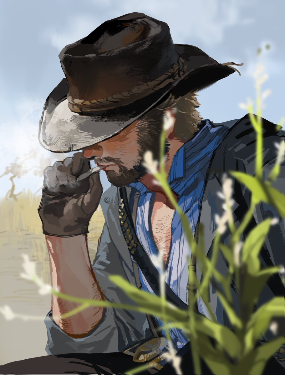 Chene95277187's tweet photo. #RedDeadRedemption2 #arthurmorgan 
I draw based on this photo:
https://t.co/13jnJwDRB2
@arthurmdaily Sorry I draw whitout you agree,if you mind I'll delete.
and P2 based on vedio game,not original https://t.co/b9MYK60616