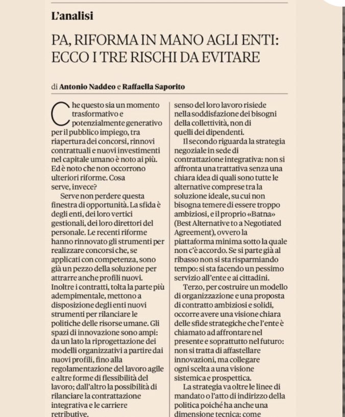 PA, riforma in mano agli enti: ecco tre rischi da evitare <a href="/raffasaporito/">Raffaella</a> <a href="/sole24ore/">IlSole24ORE</a>