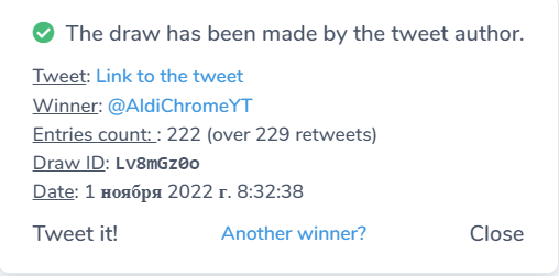 🎁 GIVEAWAY RESULTS 🎁 Sorry for the delay!

• Tweet — x.com/csgowinnet/sta…
• Winner — <a href="/AldiChromeYT/">Maurice</a> (x.com/AldiChromeYT)

The winner must send a message to the <a href="/csgowinnet/">CSGOWin</a> 📌 page and send their link to the profile on the CSGOWIN website!
