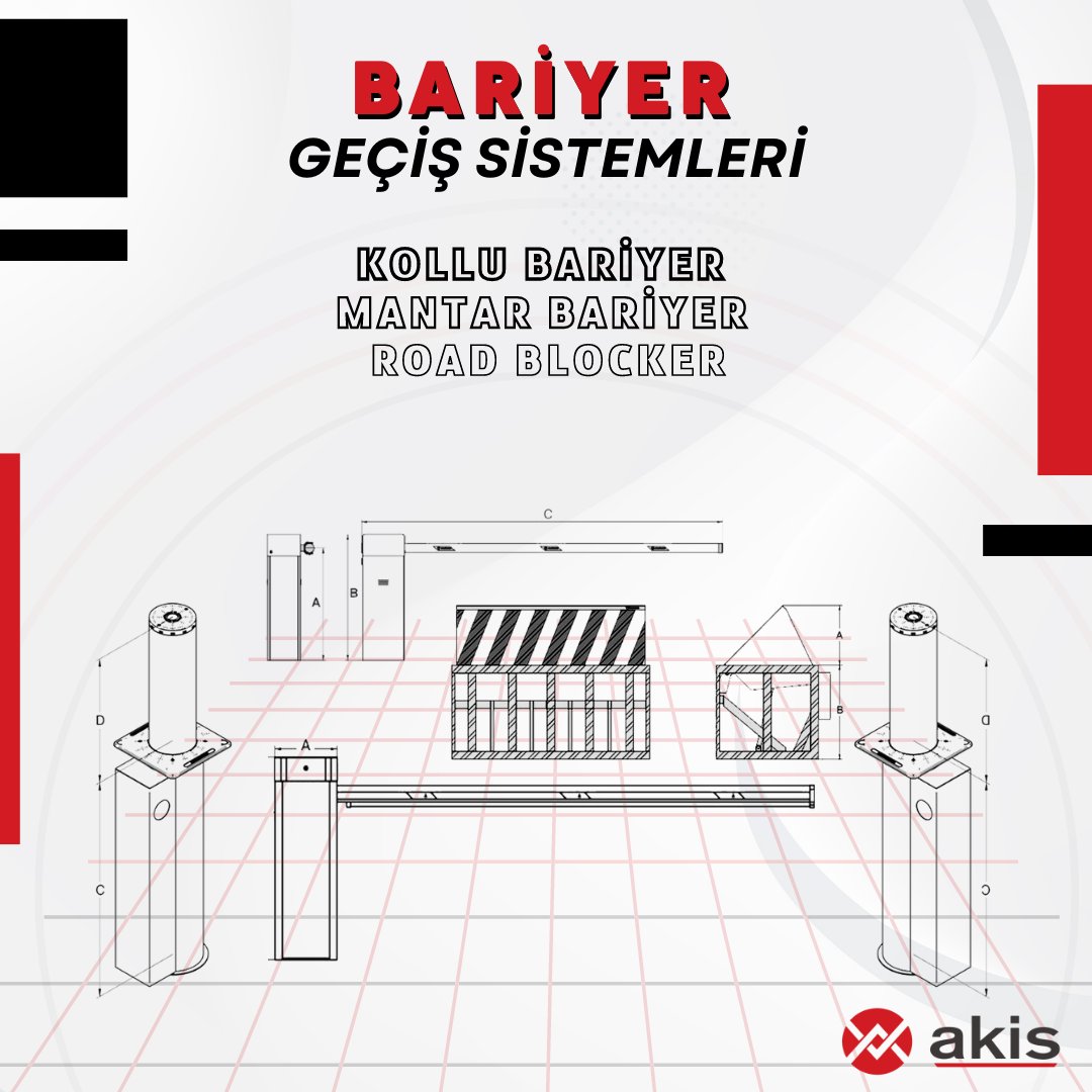 Bariyer Sistemleri; Araçların giriş-çıkışını sağlamak, güvenliği ve kontrolü elde tutmak amacı ile kullanılan sistemlerdir. Road Blocker, Kollu ve Mantar Bariyer Sistemleri hakkında tüm sorularınız için akisguvenlik.com adresinden ayrıntılı bilgiye ulaşabilirsiniz.
#akis