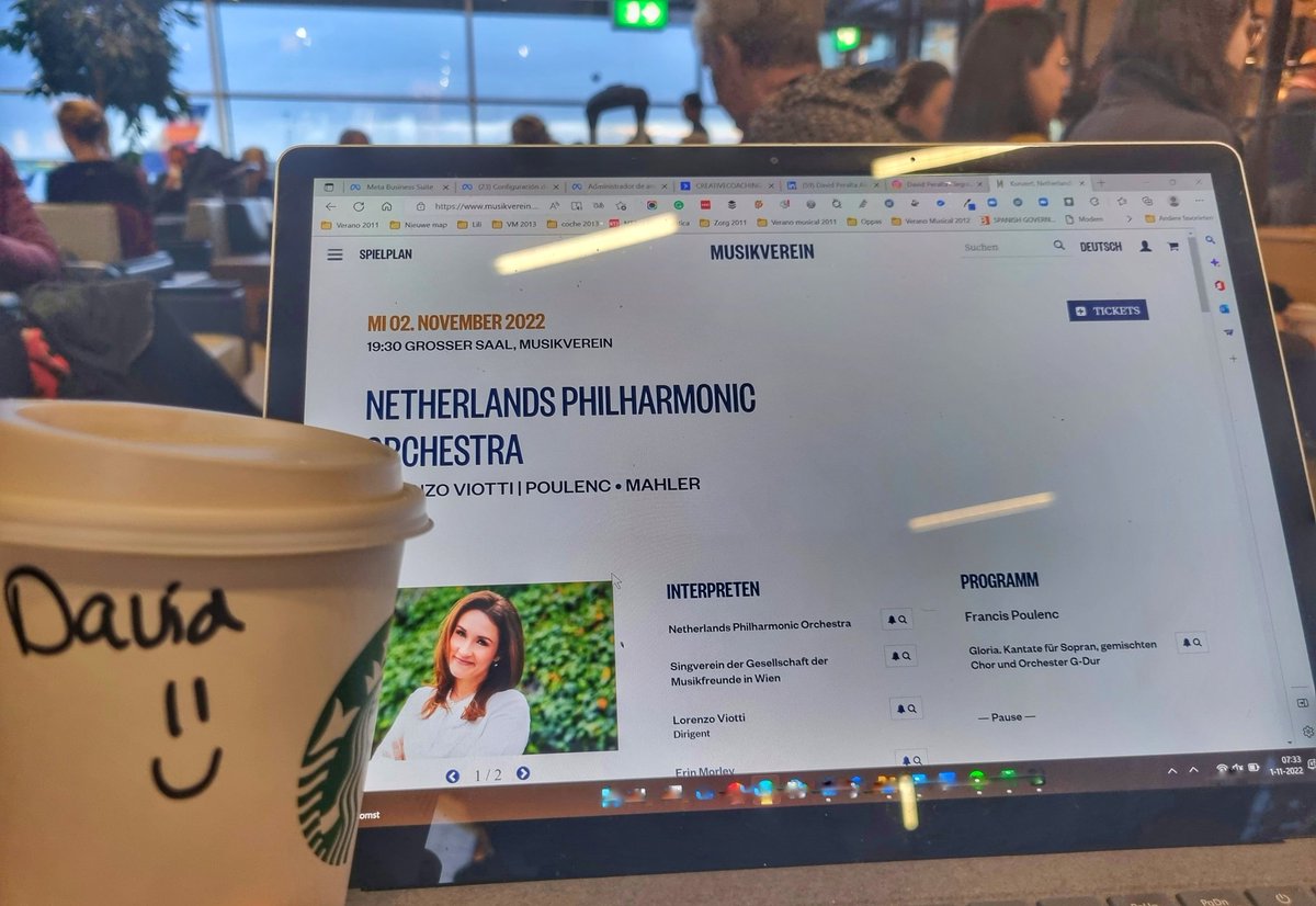 Starting at <a href="/Schiphol/">Amsterdam Airport Schiphol</a> a fantastic tour with @NedPhO_NKO. Playing tomorrow at <a href="/Musikverein/">Musikverein Wien</a> in #Vienna #NedphoinVienna #music