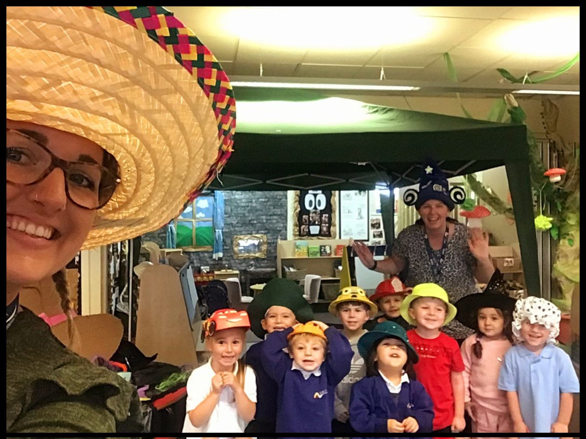 DeltaStrand's tweet photo. The children in Nursery were introduced to their new book yesterday, Mrs Honey's Hat!
The children came to Nursery wearing a silly hat, they all looked amazing!
@DeltaStrand @Talk4Writing #Fun
#DeltaStrandReading #LoveToRead https://t.co/Qdahbb6UDH