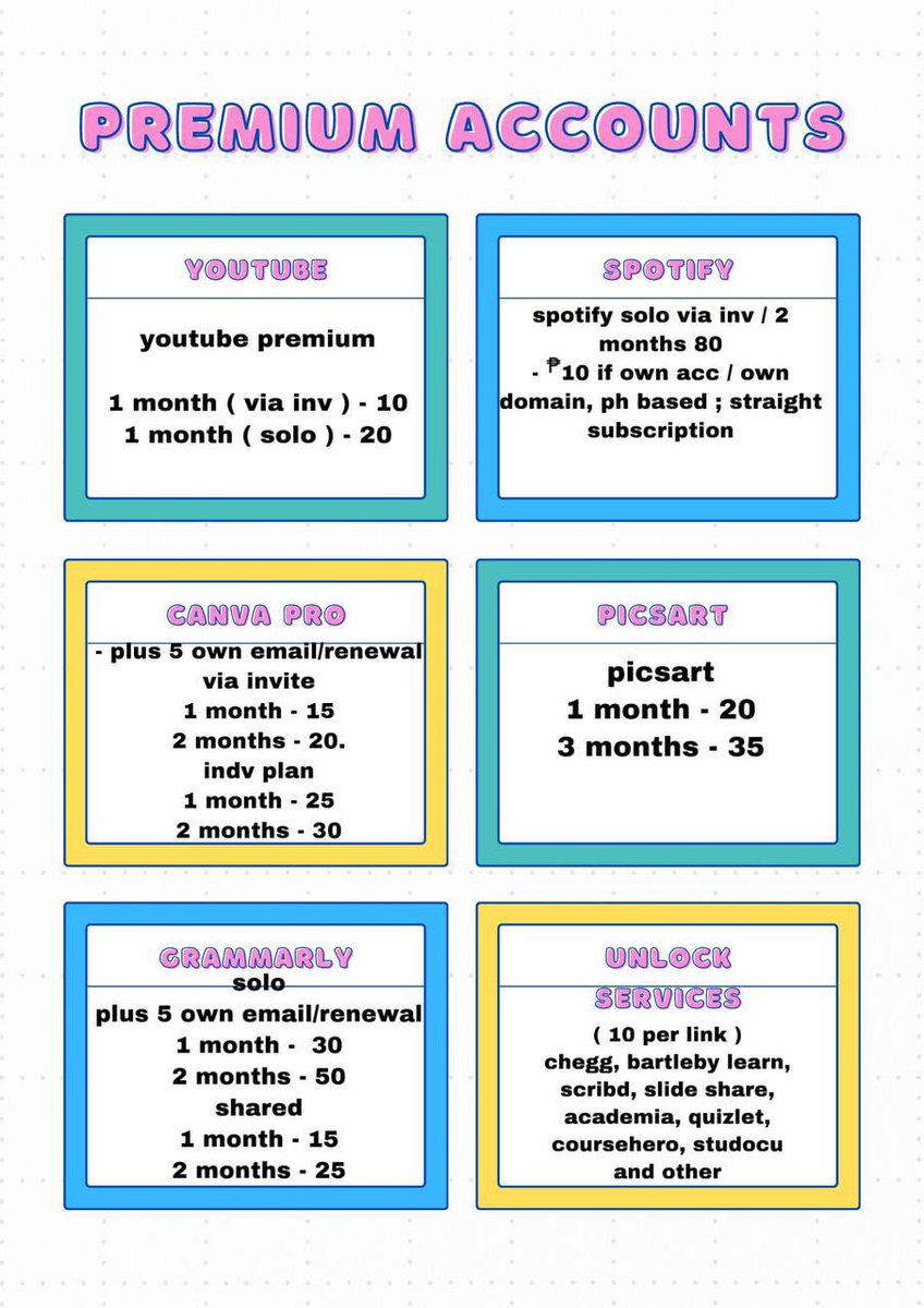 updated pricelist !!