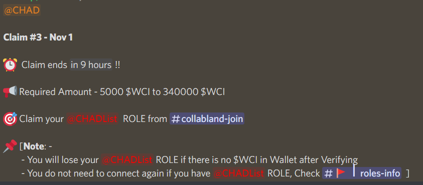 BCBerc20's tweet photo. ❗️New Day = New Claims❗

➡️ Join us now on $WCI Discord - https://t.co/ccbLjXkcpC

#nft #whitelist #eth #comp https://t.co/K3phivQmEf