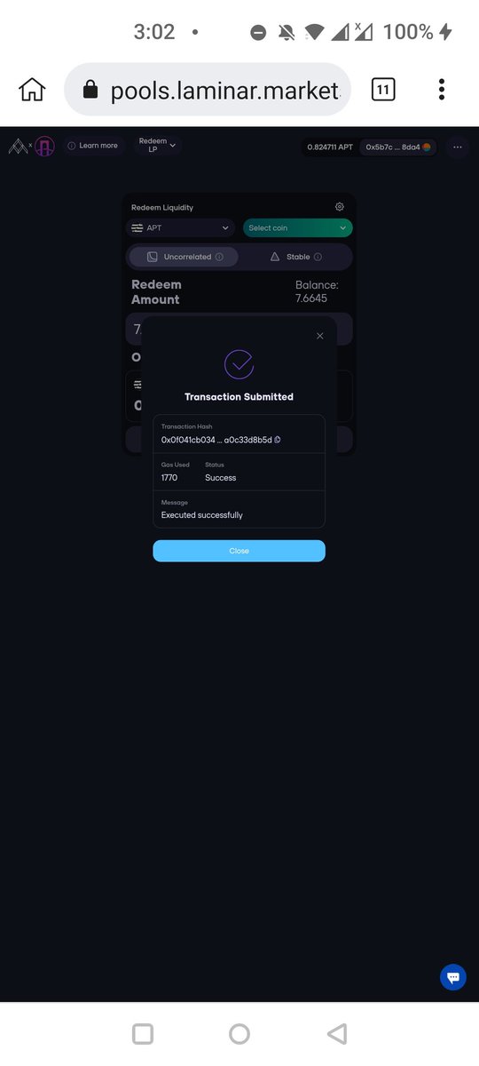 virtualbazar3's tweet photo. @Aptos_insiders @LaminarMarkets @PontemNetwork @Aptos_Network @martian_wallet @PetraWallet It is nice and easy to use. I hope the project will be huge success.
0x5b7ce77234f7a72e5cf1a83e35c152a982331b771180faae22d8420bc29d8da4 https://t.co/QocHKvWpVL