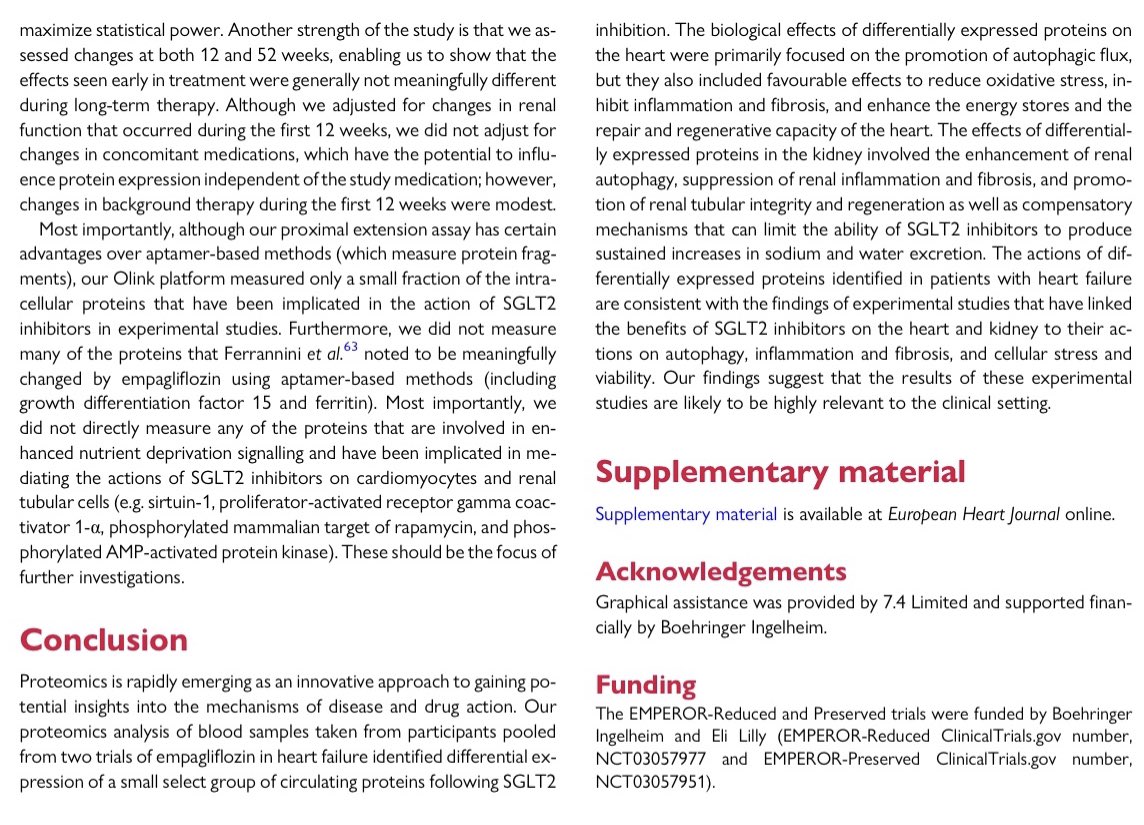 🔥 #EMPEROR_PROGRAMME Empa effect on circulating proteomics in #HF 🧐 Analysis of a group on intracellular proteins that shows #Cardio_Renal_Protection ⬆️ Authophagic flux ⬇️ Inflammation & Oxidative stress ⬆️ Heart & kidney repair 🛡 @DrMarthaGulati shorturl.at/mqswX