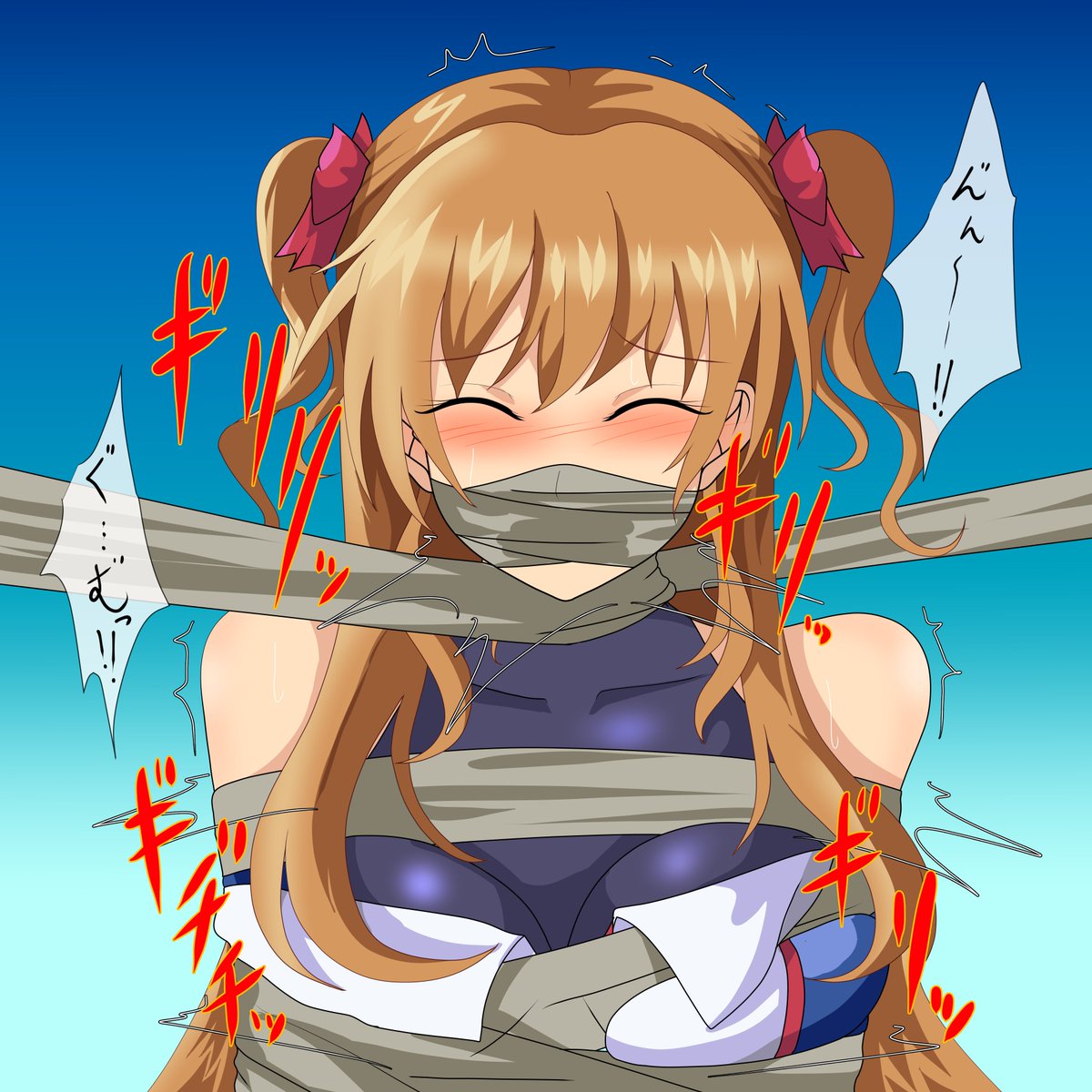 ワンドロ遅刻したのでただのバストアップ練習絞め絵

WHITE ALBUMより緒方理奈
 口塞ぎ差分あり
ミイラの化け物に襲われるイメージアルバム撮影と聞いて巻き付いて苦しむ演技をするはずが、機械の故障により締め上げが強くなり、演技ではない苦痛の悲鳴を上げる羽目に……

#首絞め #リョナ 