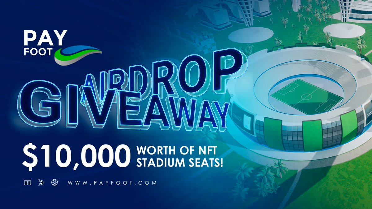 Payfoot_'s tweet photo. The Payfoot Metaverse is growing and we're celebrating by giving away NFT stadium seats in our amazing metaverse!

 Payfoot is a #Metaverse built on Unreal Engine 5 and focused on the world of #Football. Join us!

Giveaway: https://t.co/XxRA4cNKqM 
TG:https://t.co/XRiCQxQ3Jz https://t.co/91wXf5XoRI