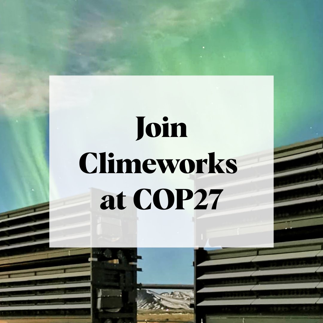 It's COP27 next week! The @Climeworks team at COP27 will be participating in a number of events to drive the CDR conversation further together with key stakeholders in the industry. Find out more here: bit.ly/3DD0u9r #cop27egypt