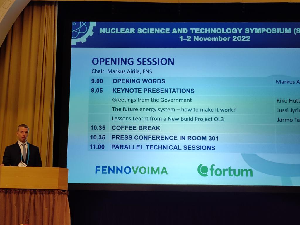 Nuclear Science and Technology Symposium starting in Helsinki with great enthusiasm! #SYP22 #NuclearEnergy #CleanEnergy