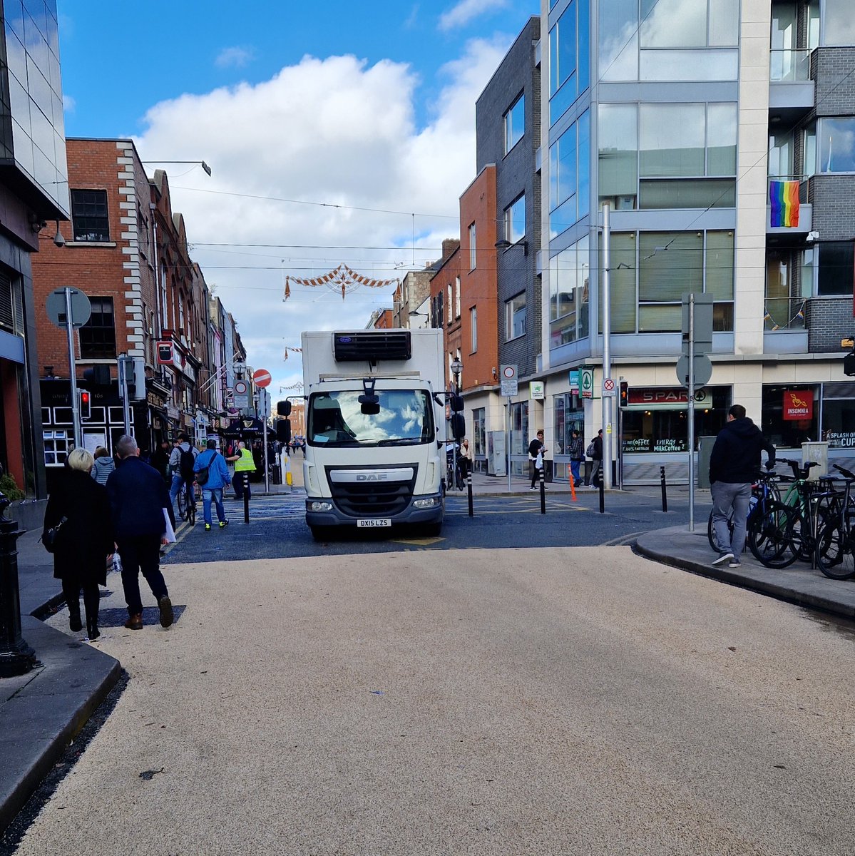 Drivers entering Capel Street becoming more common unfortunately. They simply drive over the flexible bollards.