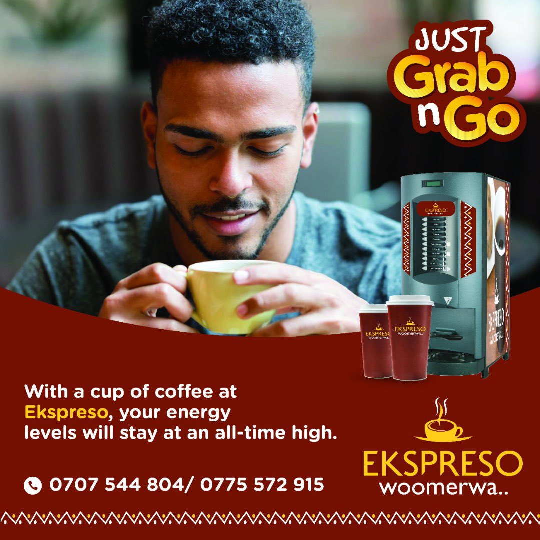 Ekspreso_W's tweet photo. It’s a new month and we’re here to keep your energy levels going with delicious cups of coffee. 

Simply contact: 0707 544 804/ 0775 572 915
Or Email: ekspreso.woomerwa@gmail.com for more information. 

#Ekspreso #Woomerwa https://t.co/FB8mw6njNw