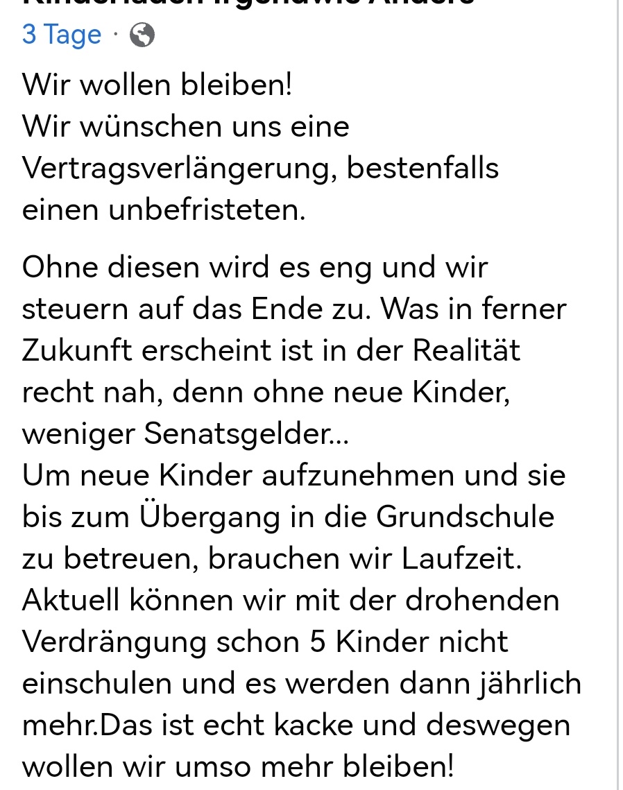 bizimkiez's tweet photo. Immer noch haben #Kitas Gewerbemietverträge &amp; so keine Mieterrechte. @KinderladenA hat sich erfolgreich gegen krasse Mietsteigerung gewehrt, aber kann mit kurzer Vertragslaufzeit nicht planen, keine Kinder mehr aufnehmen. #gehtsnoch?! ✊🏾Protest mit #Kiezdrache 🐉&amp; Laternen 19.11. https://t.co/35NYlgxEcO