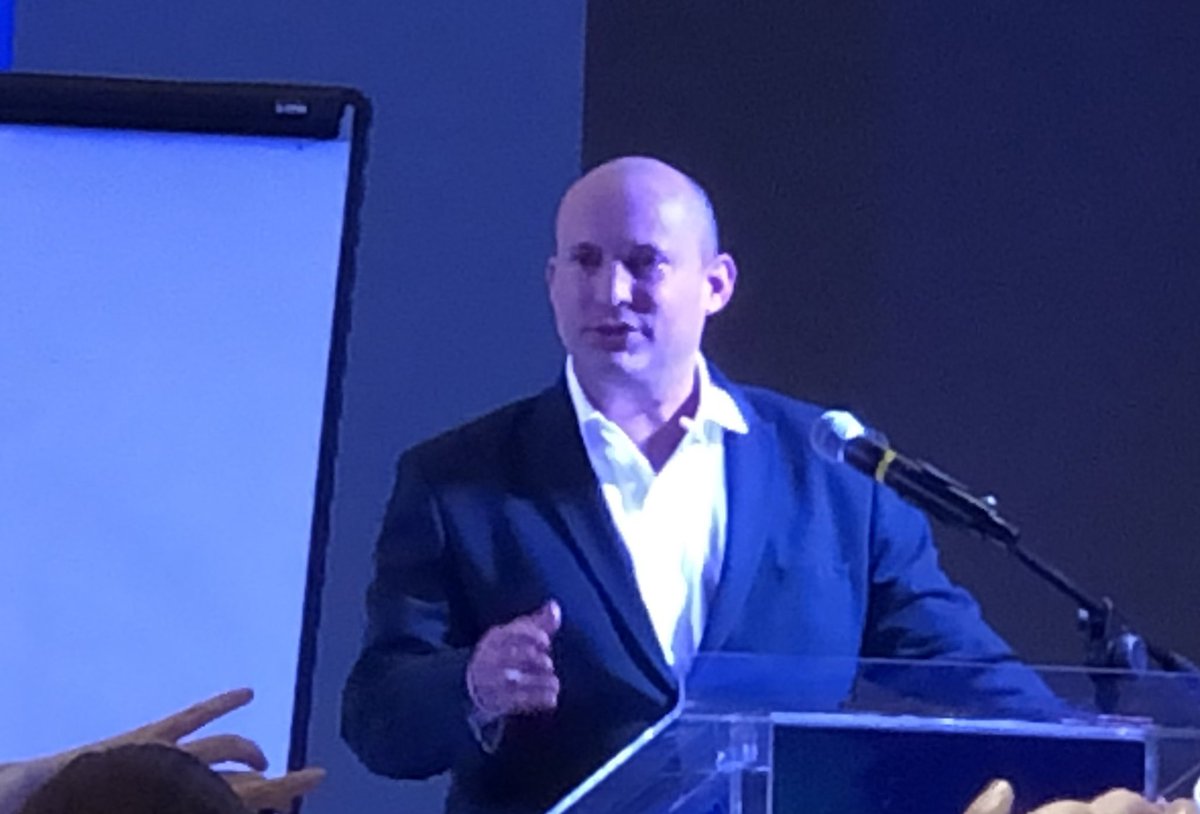 Hearing Naftali Bennett speak at the Future of Health meeting in Jerusalem.  There are elections today!!