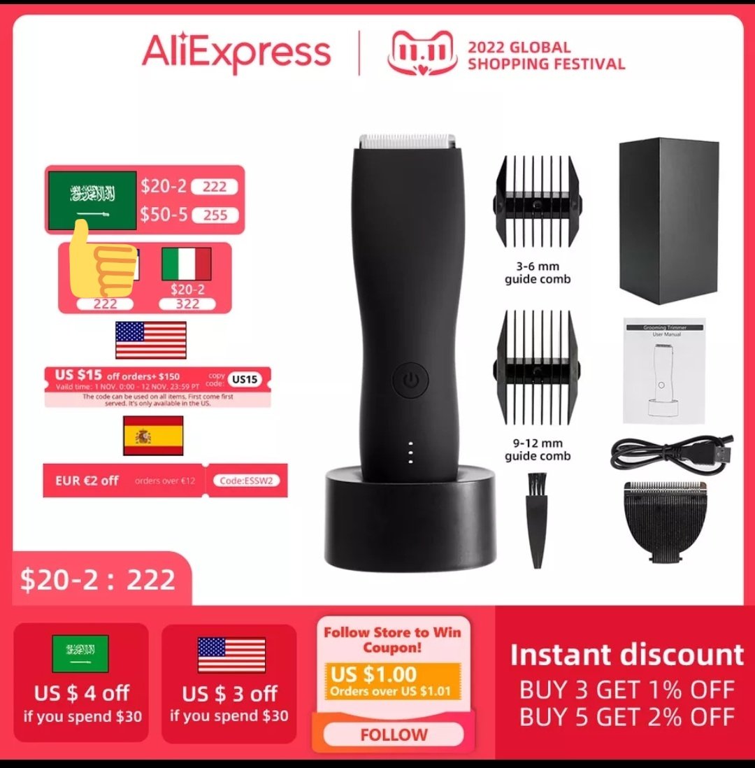 AliExpres_Shopp's tweet photo. فيه مكينة مناطق حساسة تباع عندنا بسعر مرتفع حصلتها بعلي إكسبريس بسعر يابلاش مع شحن سريع مجاني 😍

وماراح اقول شي انتم اقروا التعليقات عليها وقرروا 👏🏻

وعليها خصم اضافي مع خصومات 11/11 🔥

https://t.co/QnJ9U1gYiz

#علي_اكسبريس 
#علي_اكسبرس https://t.co/vrjgt5WRhE