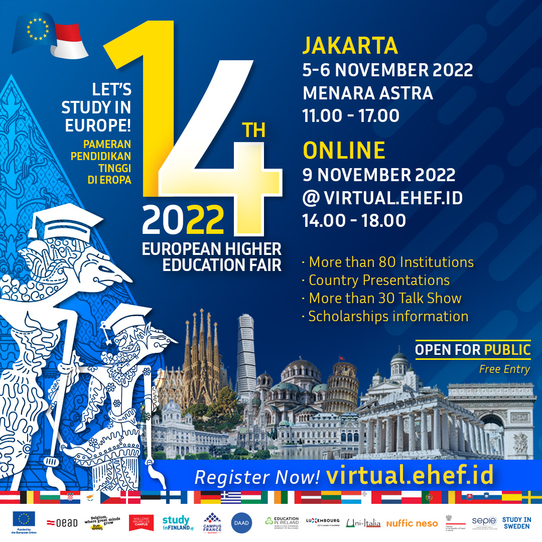 The European Higher Education Fair 2022 is starting soon in Jakarta