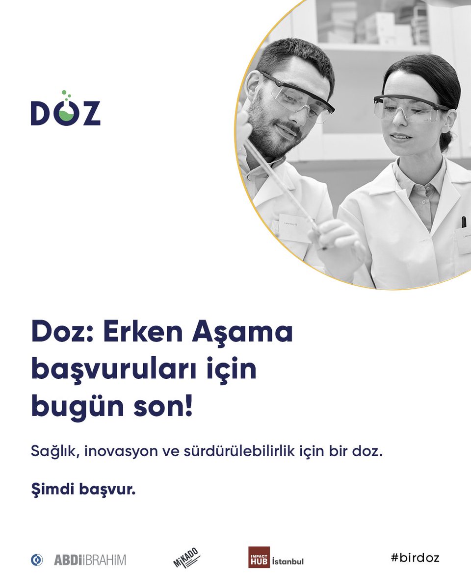 Abdi İbrahim Sağlıkta Sosyal İnovasyon Programı: Doz: Erken Aşama başvuruları için bugün son! 💊 Sağlık sektörüne yenilikçi çözümler sunan fikir ve girişimleriniz varsa hemen linki tıklayabilir ve başvurunuzu gerçekleştirebilirsiniz. 👉 abdiibrahim.com.tr/doz