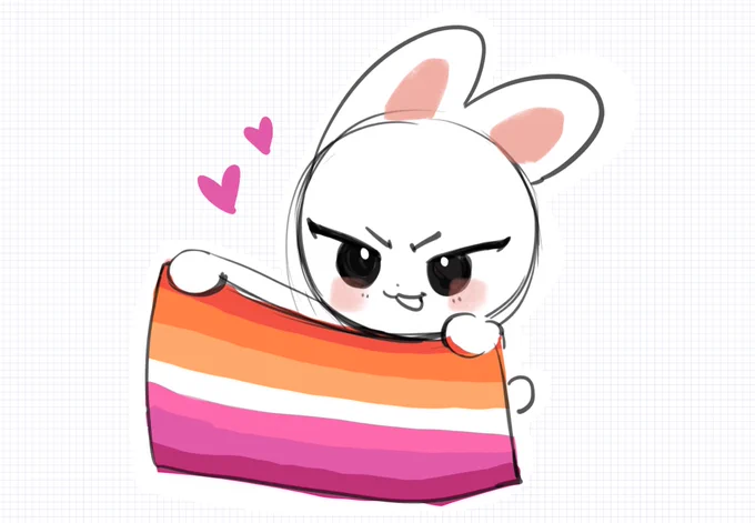 leebit holding the lesbian flag  also hope you had a fun halloween!! - leebit lesbian protector!!! (and i did! thank you )   