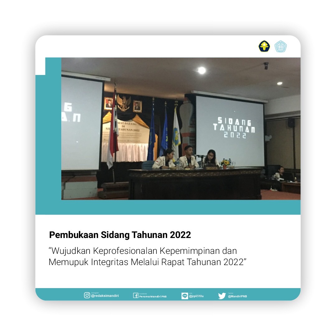 MandiriPNB's tweet photo. Wujudkan Keprofesionalan Kepemimpinan dan Memupuk Integritas Melalui Rapat Tahunan 2022

Salam Persma!

Minggu, (30/10/2022) telah dilaksanakan kegiatan Sidang Tahunan 2022 secara luring di Gedung Widya Guna Politeknik Negeri Bali (PNB). https://t.co/XRDIdQ4n1V