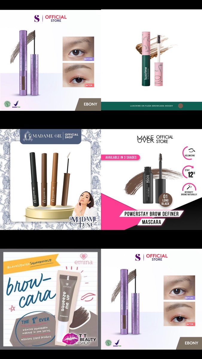 byyoonab's tweet photo. ✨rekomendasi mascara alis browcara browgel maskara waterproof alis anti ribet simple✨

1. somethinc: https://t.co/6bDIgFXSzc
2. luxcrime: https://t.co/S14aCQkdmo
3. madam gie: https://t.co/pMaNYP44EK
4. make over: https://t.co/Jzrodx0aRN
5. emina: https://t.co/tXCsI2PT8y https://t.co/HkGK8mf6Zg