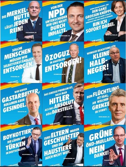 Guten Morgen und Salam Aleikum allerseits ❤️ ☕.

Jeden Tag daran erinnern, dass im Bundestag eine #Nazipartei sitzt.