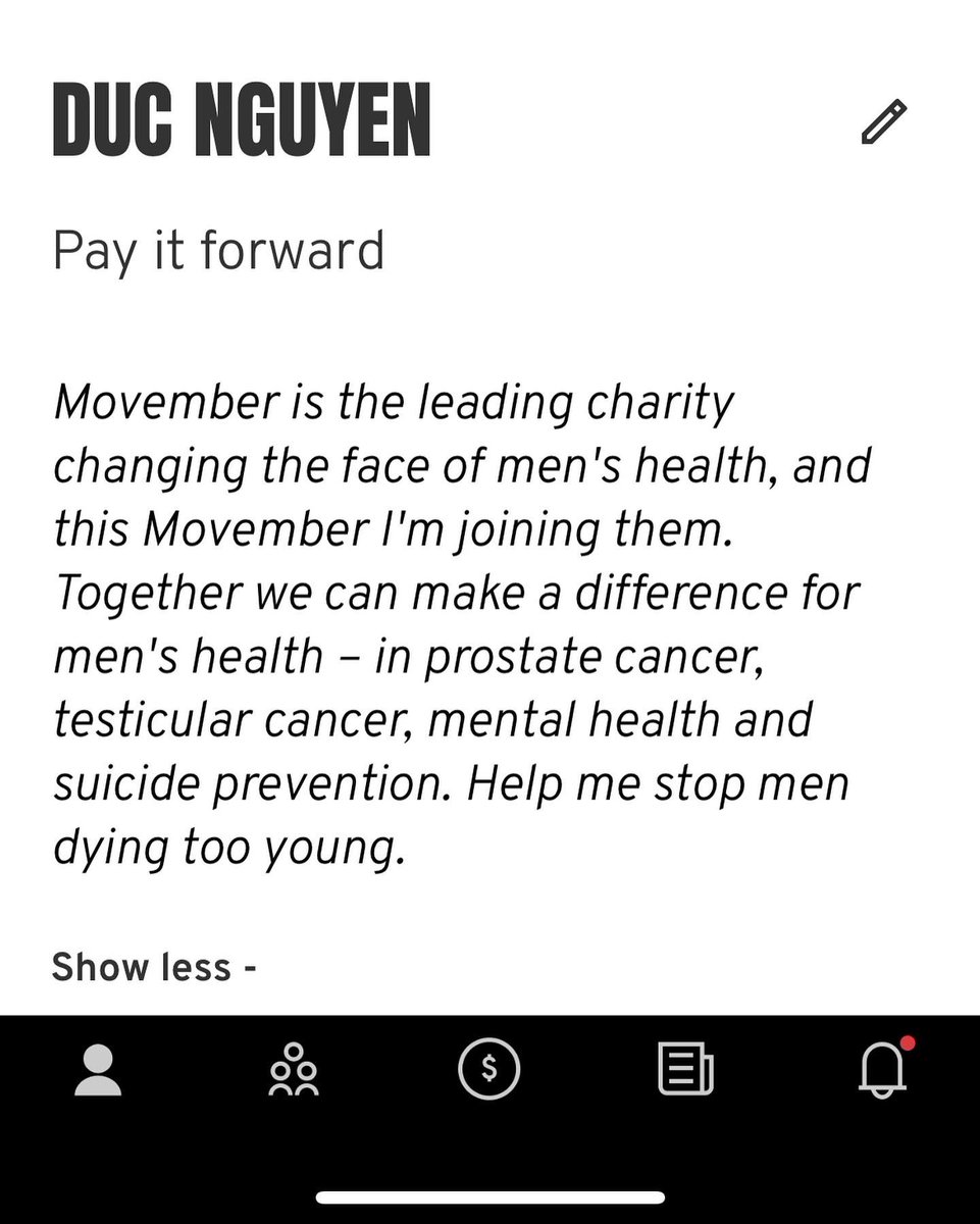 showmeashowa's tweet photo. #Movember is the leading charity changing the face of men's health, and this Movember I'm joining them. Together we can make a difference for men's health – in prostate cancer, testicular cancer, mental health & suicide prevention. Help me stop men dying too young. #stokcoldbrew https://t.co/JnHNJT2fpg