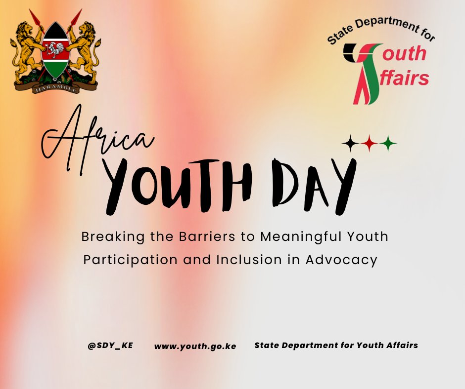 Today is Africa Youth Day with this years theme being 'Breaking The Barriers to Meaningful Youth Participation and Inclusion In Advocacy' #AYD2022