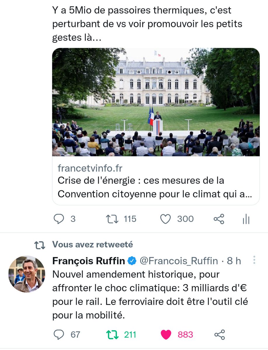 MathildeImer's tweet photo. Svp gardez ces 2 amendements sur la rénovation thermique des bâtiments &amp; le rail post 49-3 @Elisabeth_Borne! 

C'etait le sens des mesures de la @Conv_Citoyenne il y a 2 ans déjà. Ne pas les appliquer ojd &amp; demander aux gens de passer à 19°C serait injuste &amp; totalement incohérent https://t.co/keIooFLxfI