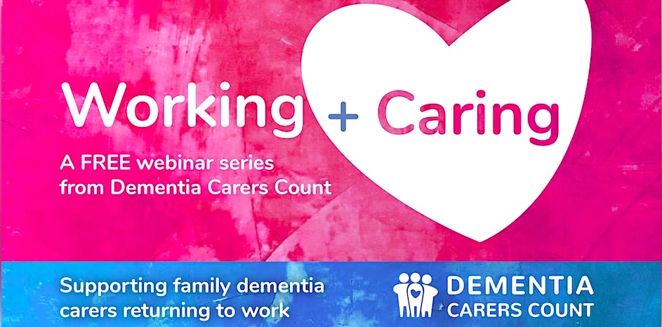 DemCarersCount's tweet photo. Many family #Dementia carers find it impossible to remain in the workforce and balance their caring responsibilities. We investigate "Working + Caring" more throughout November in a series of three FREE webinars with guest speakers. @Eventbrite 

Join us!

https://t.co/fp1Z8J91gK https://t.co/HciGjQLJt9