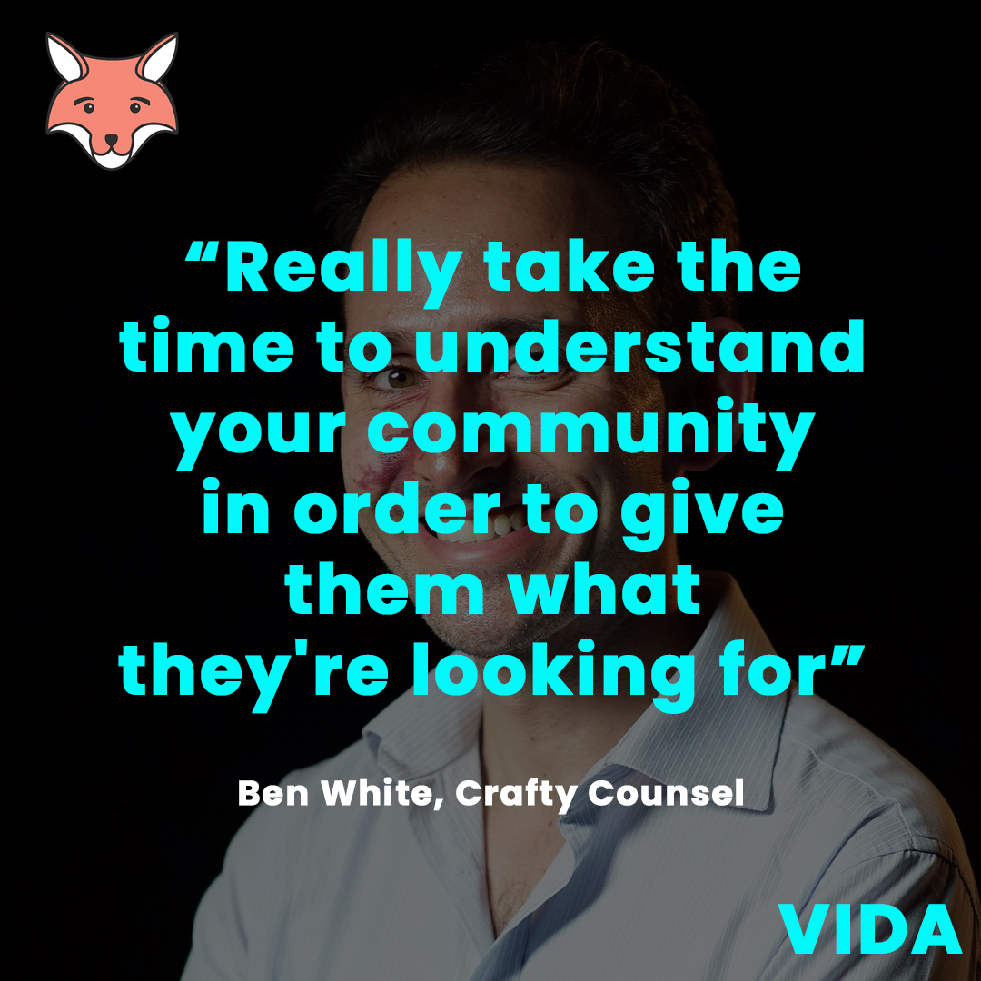 VIDA_VOLUME's tweet photo. 🦊@CraftyCounselHQ featured on our #NextGen21 list, but what have they been up to since?
Well, too much to fit into a tweet. 
We caught up with @BenWhiteCC to learn how this legal startup has become a resource for professionals &amp; a thriving community: 
https://t.co/4XefN8HRNA https://t.co/eTp3mCNhjg