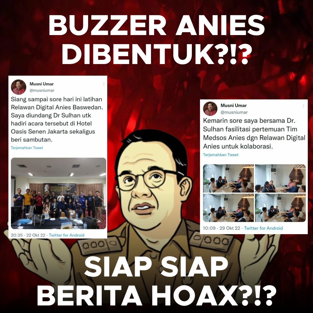 NadzyaP's tweet photo. Bener bener biadab anies ini! Siap siap kita harus melawan kejahatan cyber berbentuk hoax dan ujaran kebencian! https://t.co/NwjGlmA31Y