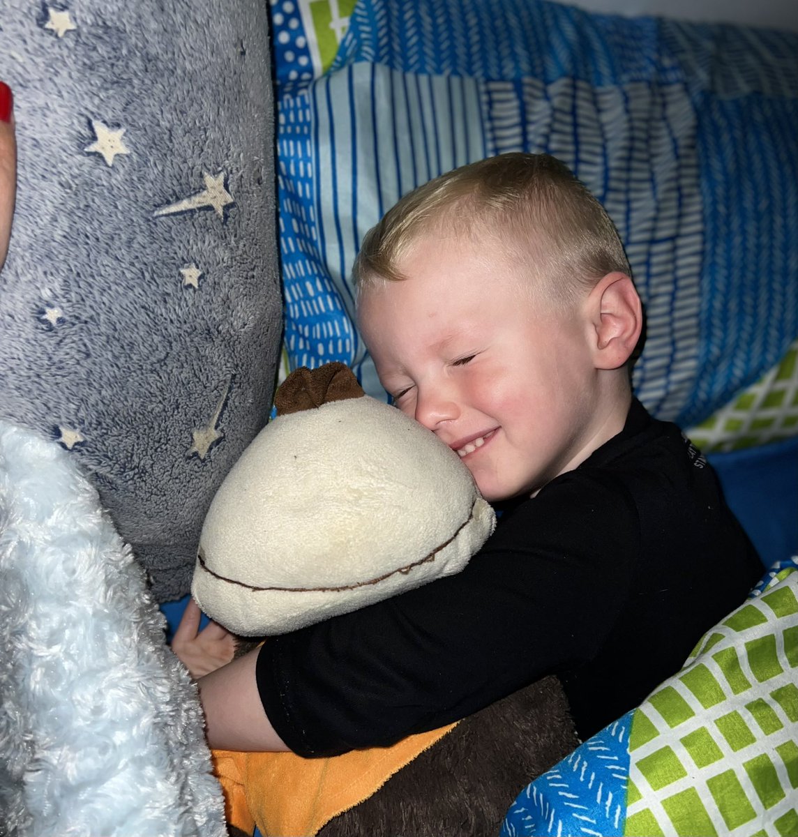FBellaBforsyth's tweet photo. One very excited boy having a sleepover with “Cheeky the Monkey”he wanted to show him his hamster too💙 @bant_nursery https://t.co/ghSU79HhW6